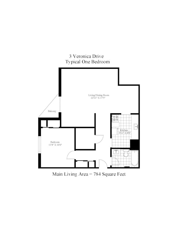 Floor Plan One Bedroom