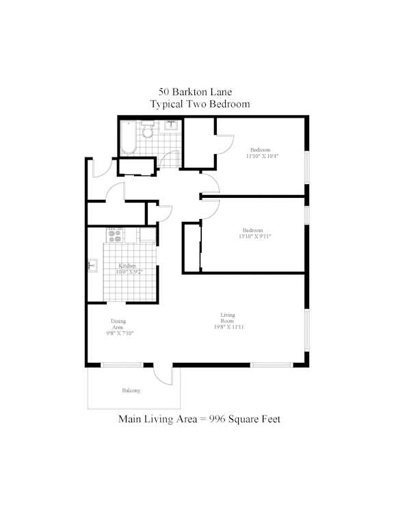 Floor Plan Two Bedroom