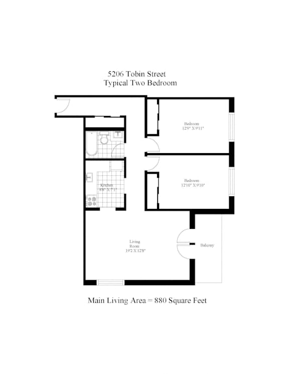Floor Plan Two Bedroom