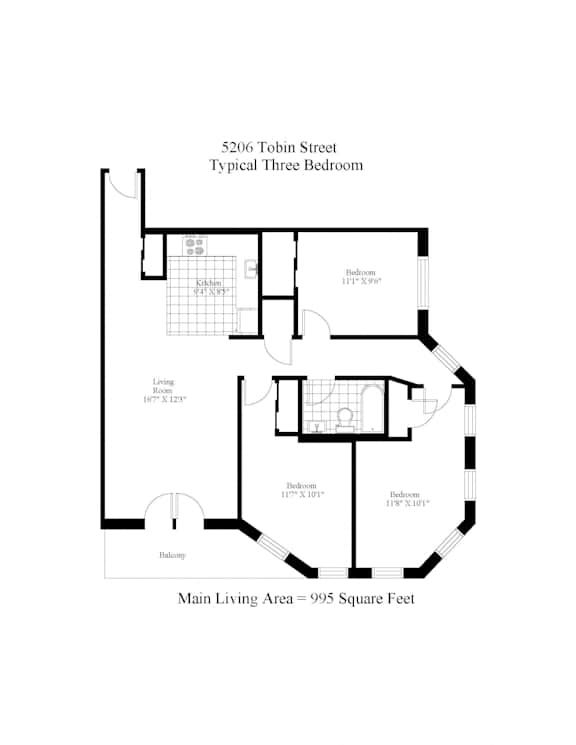 Floor Plan Three Bedroom