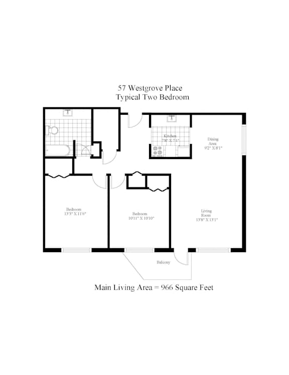 Floor Plan Two Bedroom