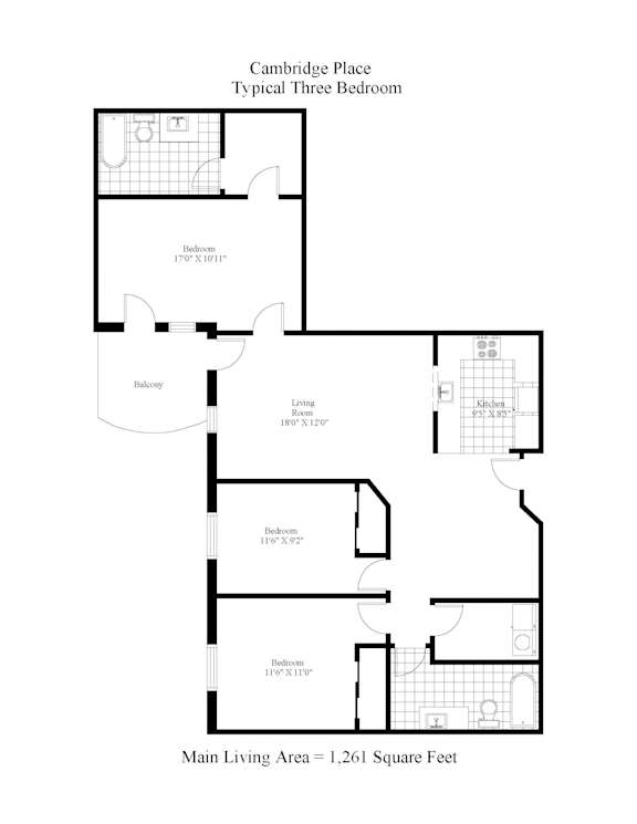 Cambridge Place Three Bedroom Image