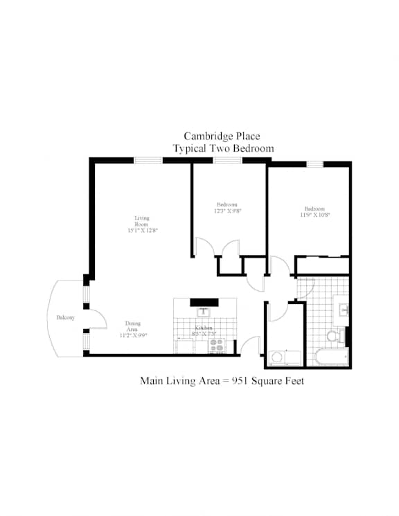 Cambridge Place Two Bedroom Image