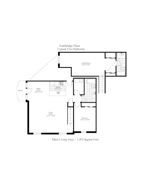 Cambridge Place Two Bedroom Two Bath B Image