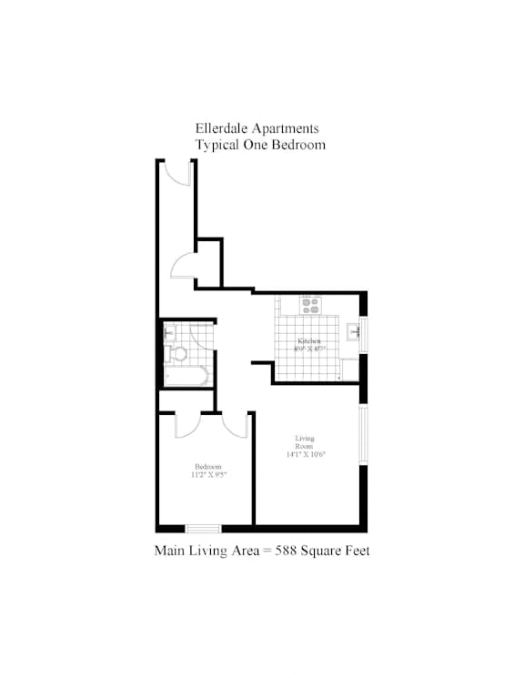 Ellerdale One Bedroom Image