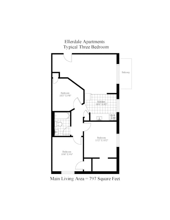 Ellerdale Three Bedroom Image