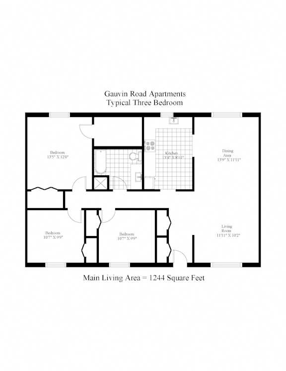 Gauvin Road Three Bedroom Image