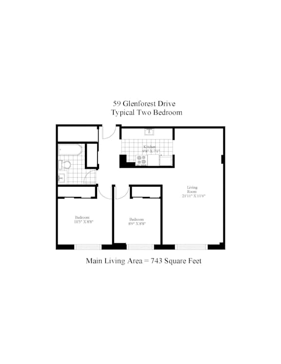 Floor Plan Two Bedroom