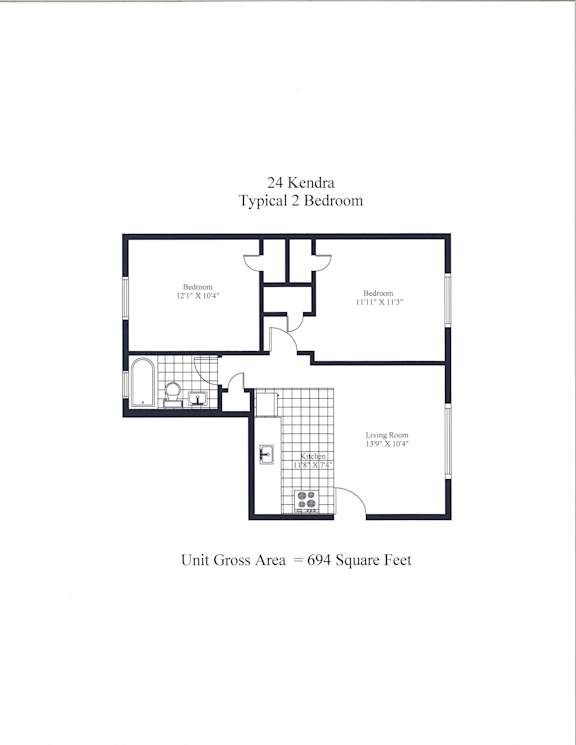 Kendra Street Two Bedroom A Image