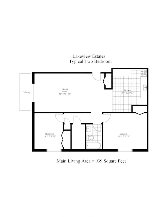 Lakeview Estates Two Bedroom + Blacony Image