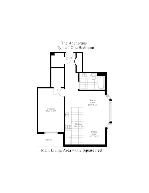 The Anchorage One Bedroom B Image