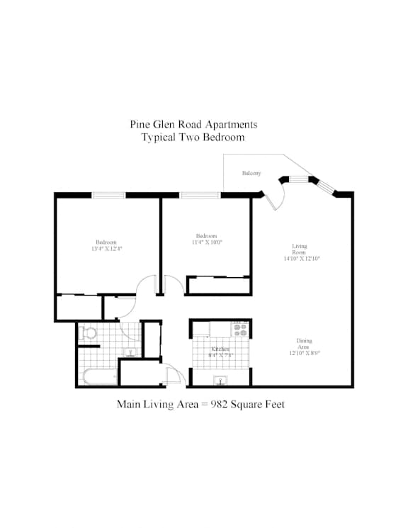 Pine Glen Two Bedroom B Image