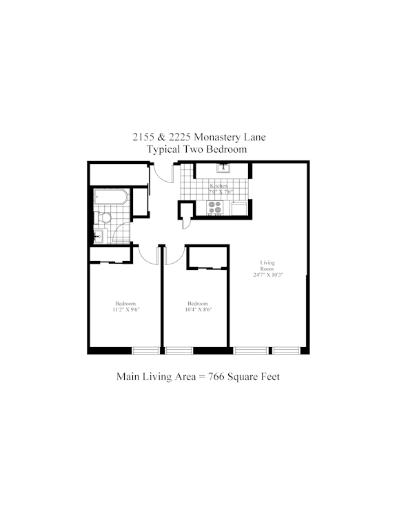 Typical 2 Bedroom Floor Plan