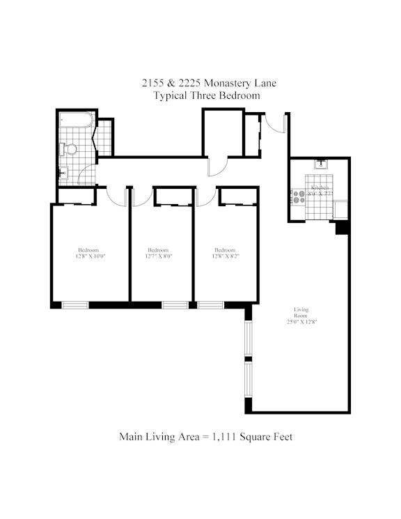 Typical 3 Bedroom Floor Plan