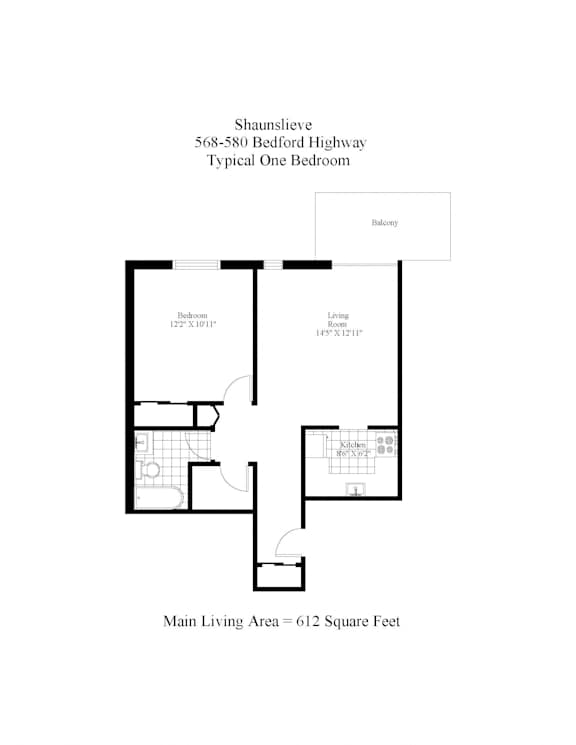 Shaunslieve Small One Bedroom Floor Plan