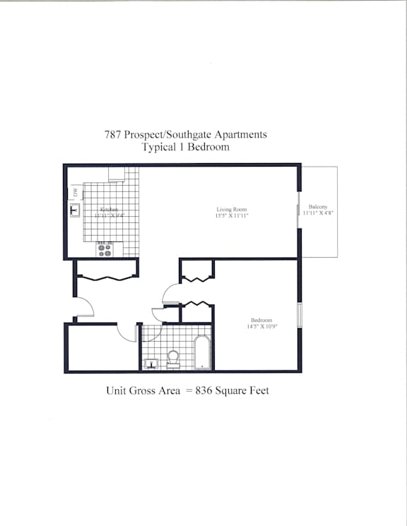 Southgate Apartments One Bedroom Image