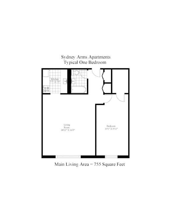 Sydney Arms One Bedroom Image