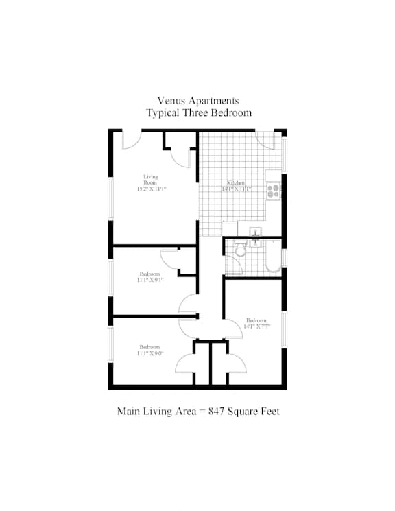 Venus Apartments Three Bedroom Image