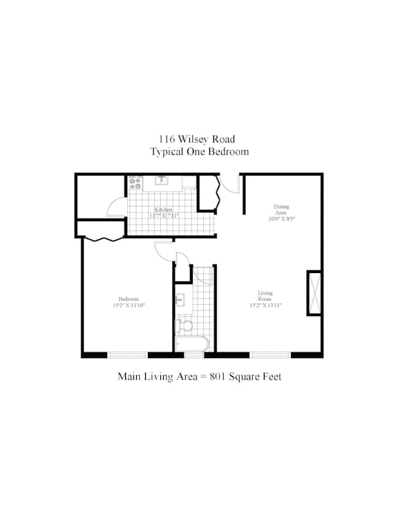 116 WIlsey Road One Bedroom Image