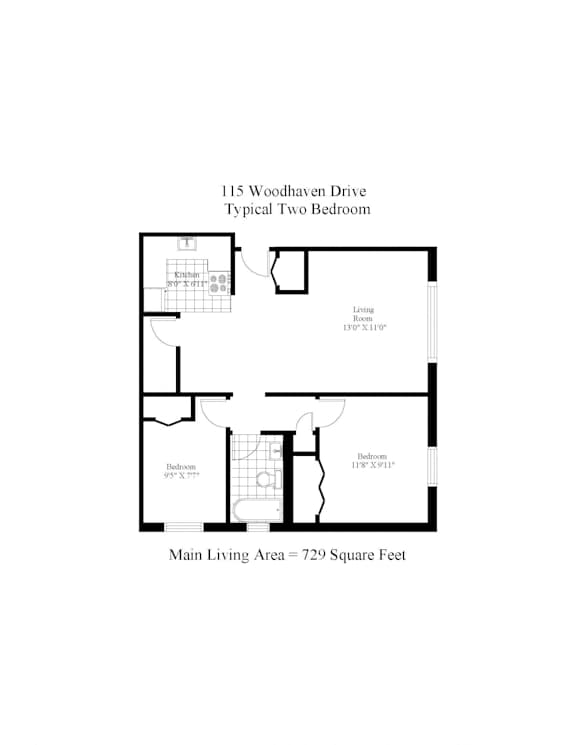 Woodhaven Apartments Two Bedroom Image