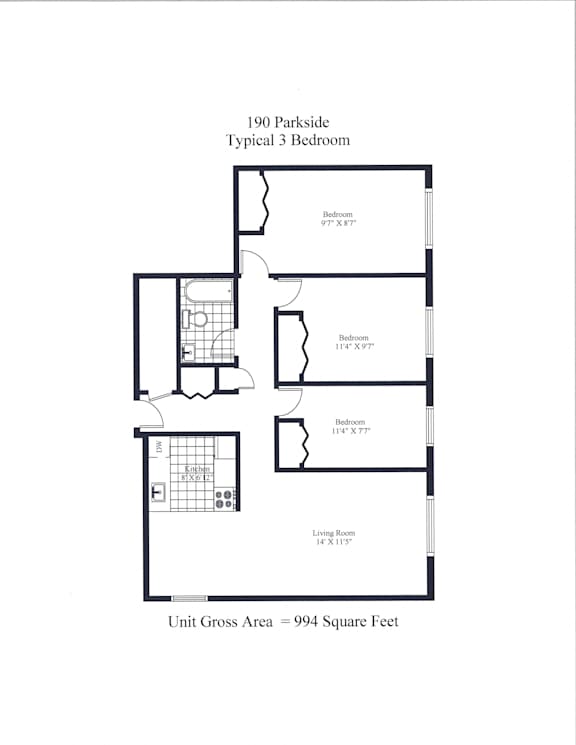 190 Parkside Three Bedroom Image