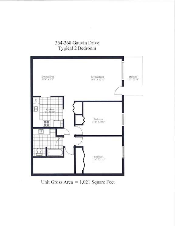 364-368 Gauvin Two Bedroom Image