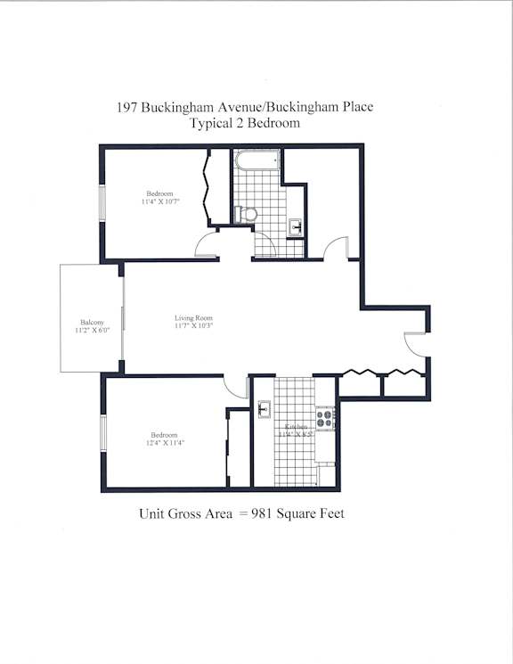 Buckingham Avenue Two Bedroom A Image