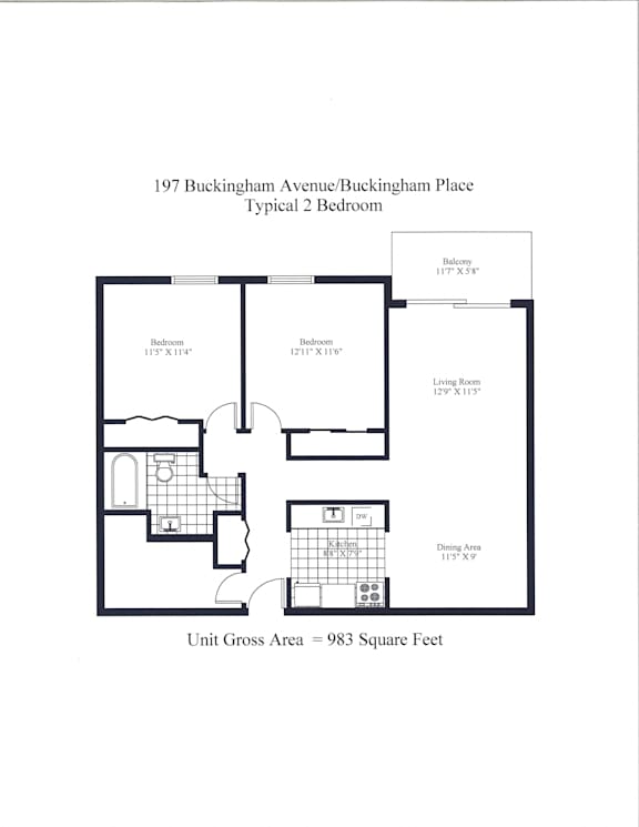 Buckingham Avenue Two Bedroom B Image