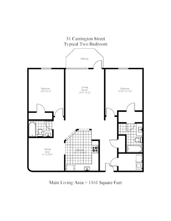 31 Carrington 2 Bedroom