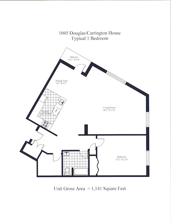 Carrington House One Bedroom + Balcony A Image