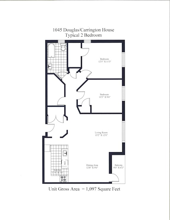 Carrington House Two Bedroom + Balcony B Image