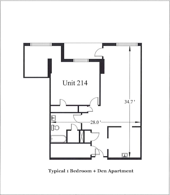 21 Parkland 1 Bedroom + Den