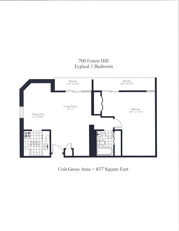 Forest Hill Towers One Bedroom Large Image