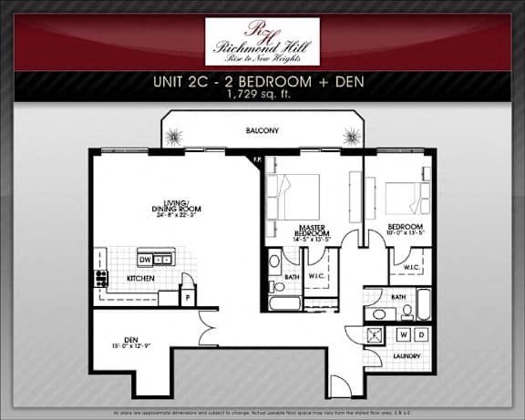 2 Bedroom + Den B