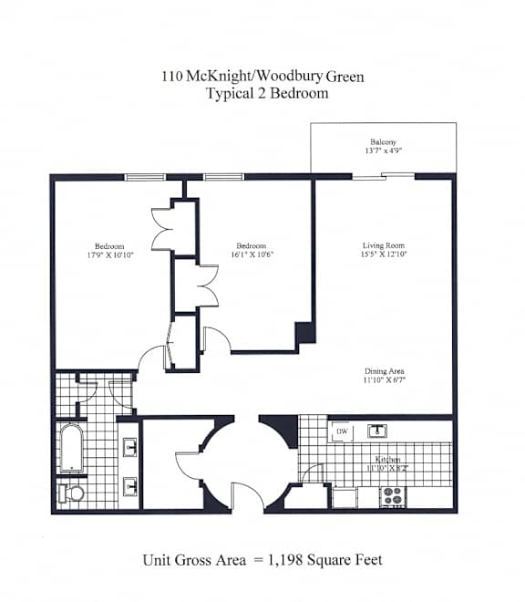Woodbury Green Two Bedroom + Balcony Image