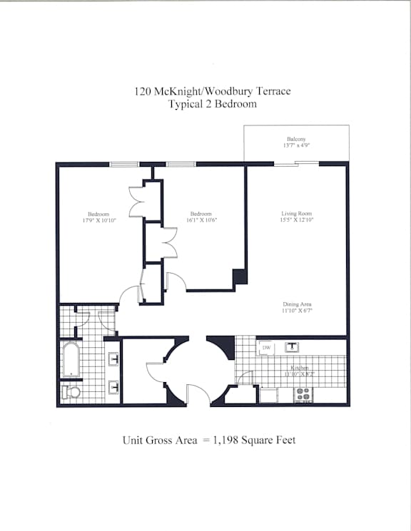 Woodbury Terrace Two Bedroom + Balcony Image