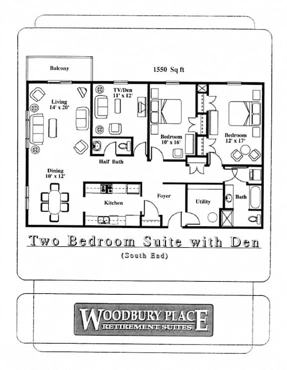 Woodbury Gardens Two Bedroom + Den C Image
