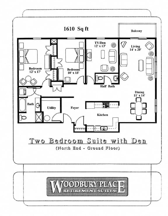 Woodbury Gardens Two Bedroom + Den A Image