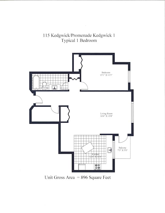 115 Kedgwick One Bedroom Image