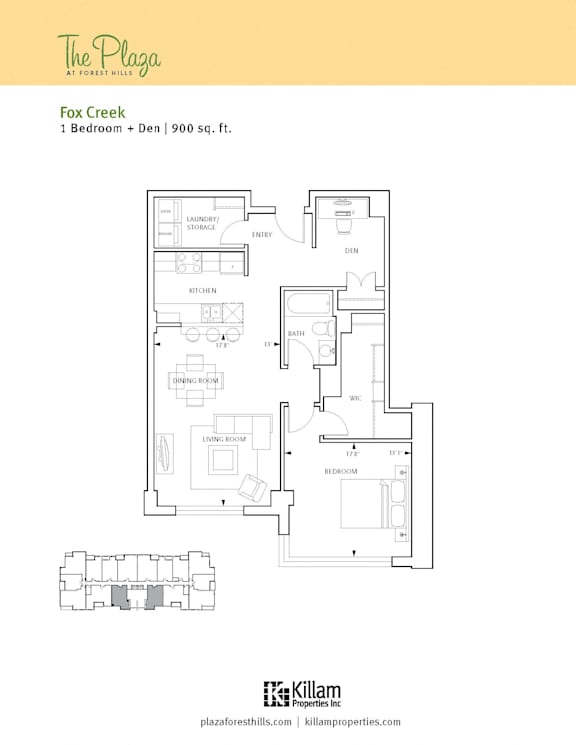 The Plaza - Fox Creek One Bedroom + Den Image