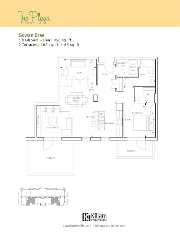 The Plaza - Gowan Brae One Bedroom + Den Image