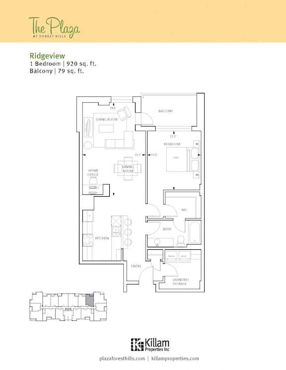 The Plaza - Ridgeview One Bedroom + Balcony Image