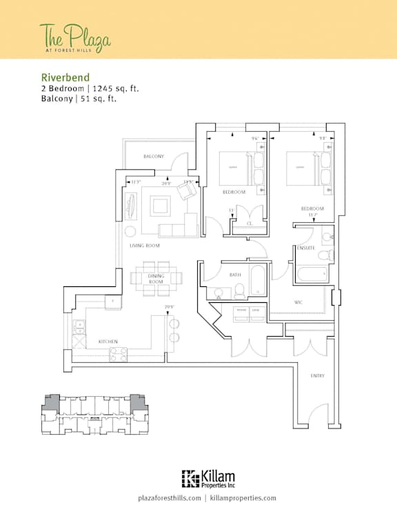 The Plaza - Riverbend Two Bedroom Image