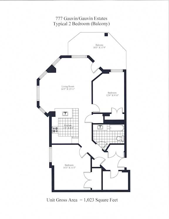777 Gauvin Two Bedroom + Balcony Image