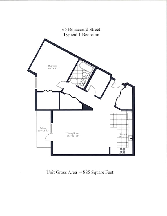 65 Bonaccord One Bedroom B Image