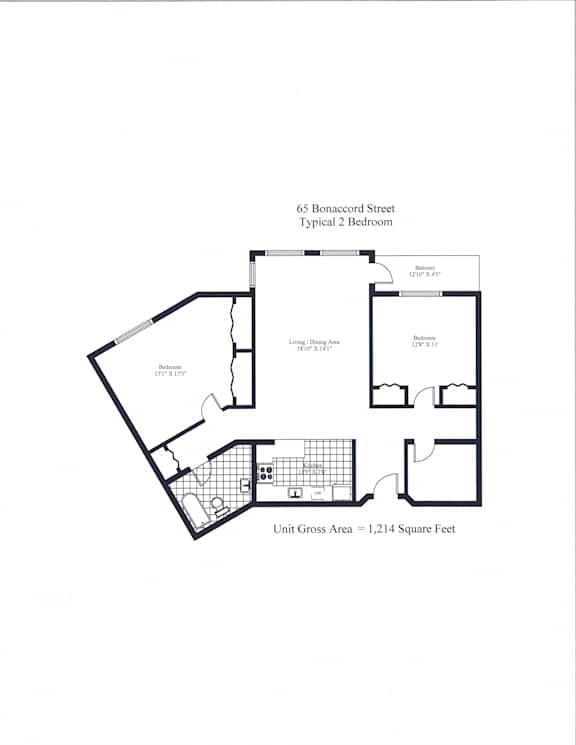 65 Bonaccord Two Bedroom C Image