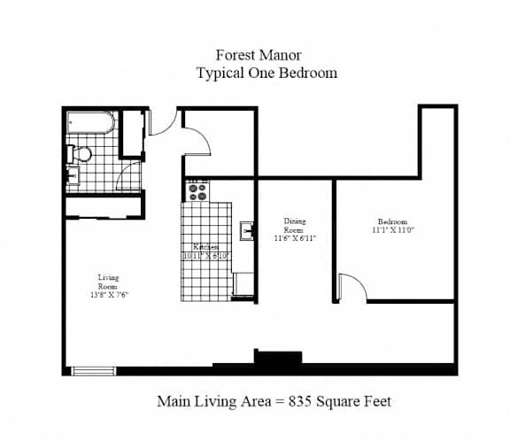 Forest Manor - 1 Bedroom