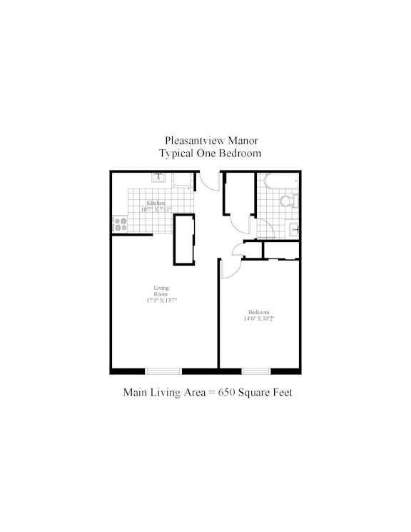 Pleasantview Manor Apartments One Bedroom