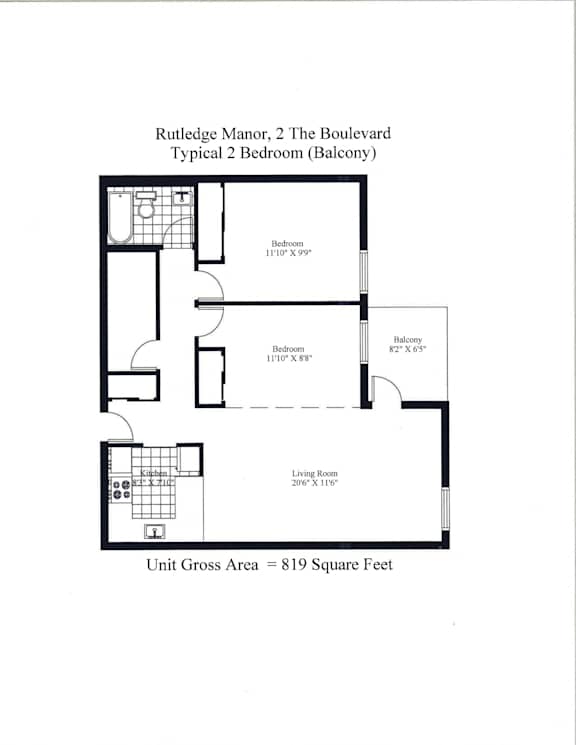 Rutledge Manor Two Bedroom Balcony