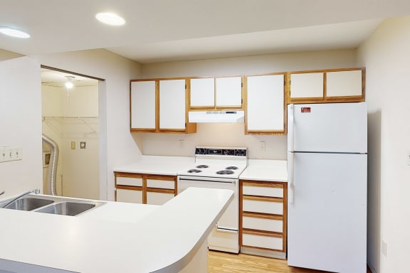 Remodeled Kitchen at Woodhills Apartments, West Carrollton, OH
